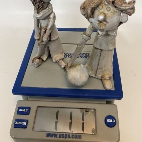 VTG Dino Bencini Lot Of 2 Pottery Sculpture Figurine Bowler Spaghetti Hair 4.5" - Picture 14 of 14